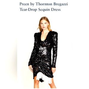 Preen by Thornton Bregazzi Tear-Drop Sequin Dress